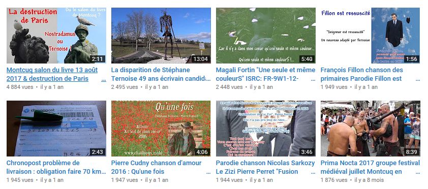 Les vidos avec plus de 1000 vues sur youtube