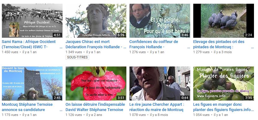 suite des vidos avec plus de 1000 vues sur youtube